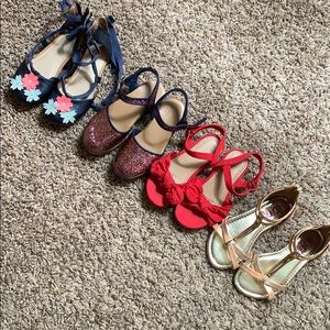 Bundle of 4 toddler girl sandals
